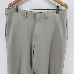 Haggar Pants Men 36 Standard Khaki 100% Cotton Chino Casual Business Dress 36x26